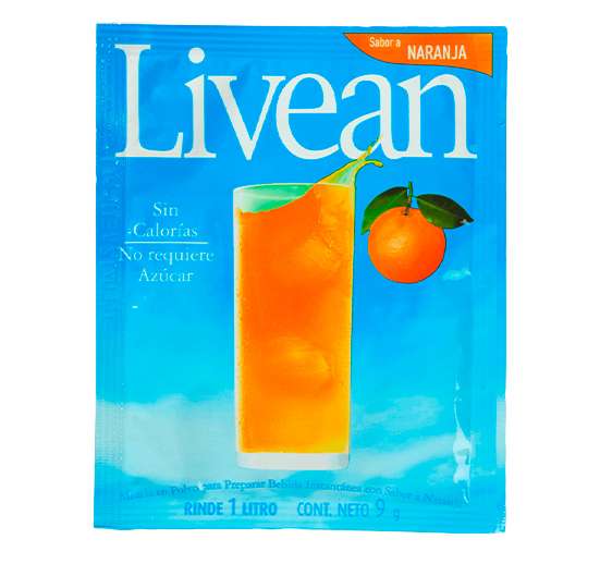 BEBIDA LIVEAN EN POLVO SABOR NARAJANA SIN AZUCAR 9G