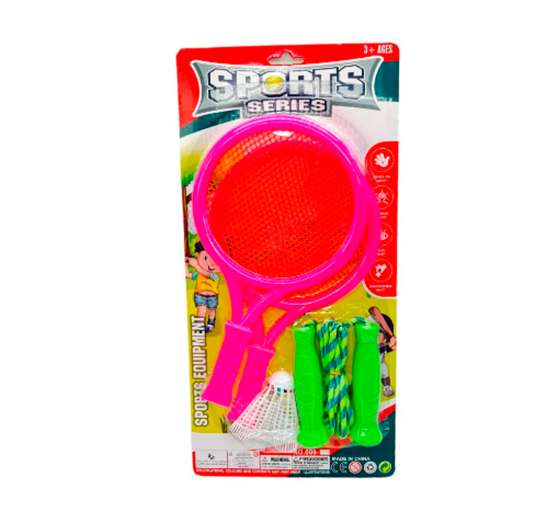 SET DE JUEGO HUDA DE RAQUETA Y CUERDA PARA SALTAR