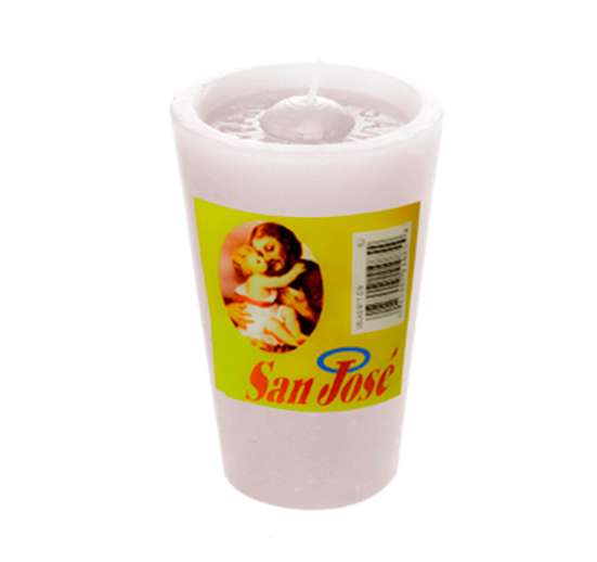 VELAS SAN JOSE 30 HRS BLANCAS SIN VASO