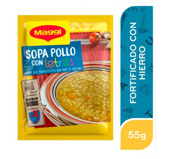 SOPA POLLO CON LETRAS MAGGI SOBRE 57G