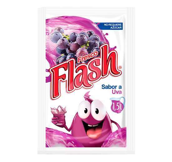 Bebida Instantánea De Uva Flash No Requiere Azúcar 1.5lt