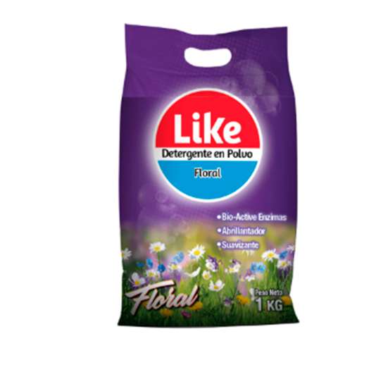 DETERGENTE EN POLVO LIKE FLORAL 1 KG