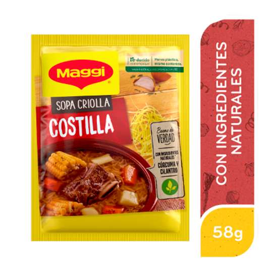 MAGGI SOPA CRIOLLA DE COSTILLA DE RES SOBRE 58 G