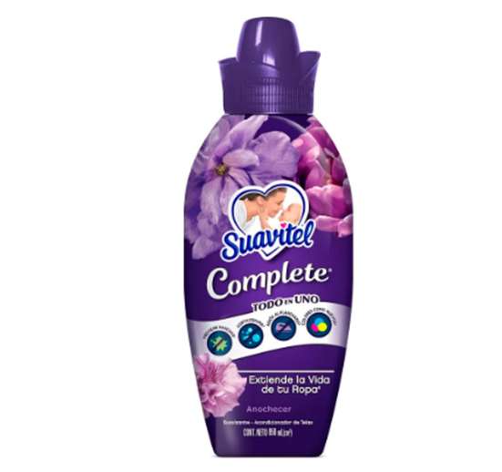 SUAVIZANTE SUAVITEL 850 ML EN BOTELLA ADIOS AL PLANCHADO ANOCHECER