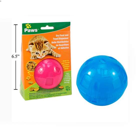 Dispensador Alimento Seco Para Gatos Bola De 3,25 " (1Pza)