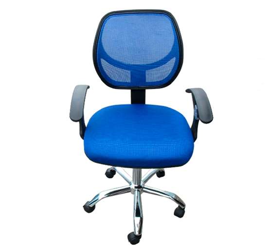 Silla De Oficina Con Brazos Color Azul