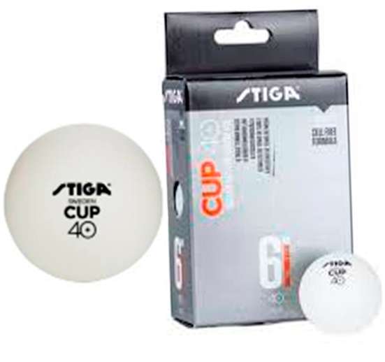 BOLA DE PING PONG CUP ABS STIGA BLANCA