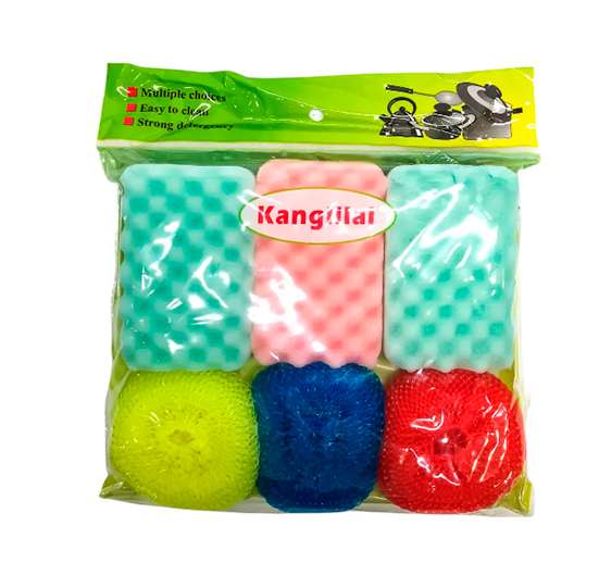 ESPONJA PARA FREGAR EASY HOME SET 6 PIEZAS
