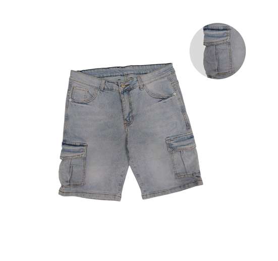 BERMUDA 30-38 JEANS CARGO PARA HOMBRE