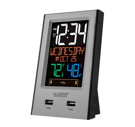 RELOJ DIGITAL CON 2 PUERTOS USB