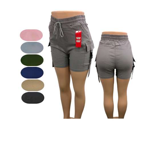 SHORT S/XL C/CARGO DE 6 COLORES PARA DAMA