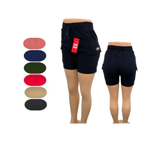 SHORT S/XL C/CARGO DE 6 COLORES PARA DAMA