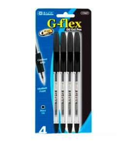 Plumas de Gel Negro paquete de 4