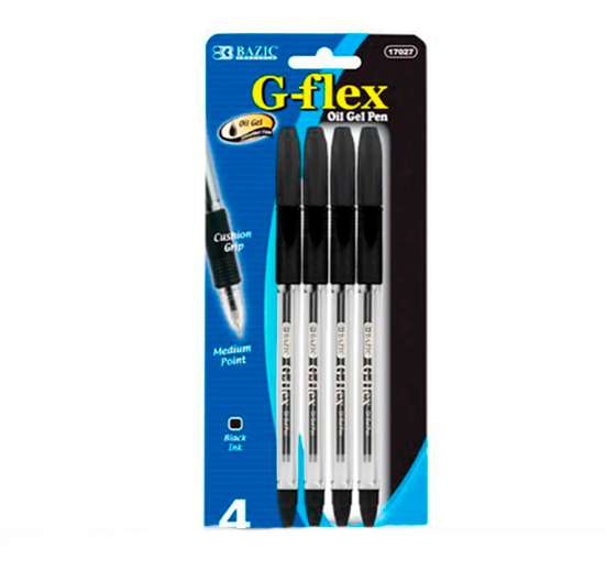 Plumas de Gel Negro paquete de 4