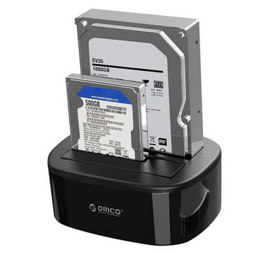 ORICO BASE DE DISCO DURO USB 3.0 DE 2 BAHÍAS DE 2,5 / 3,5 PULGADAS 6228US3