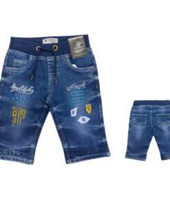 BERMUDA 4/12 DENIM CARGO PARA NIÑO 3/4TO