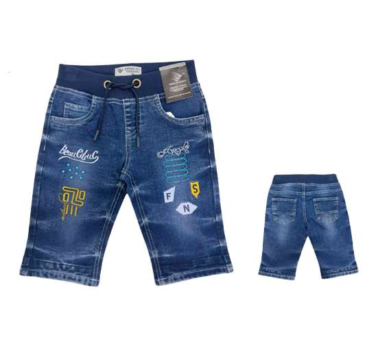 BERMUDA 4/12 DENIM CARGO PARA NIÑO 3/4TO