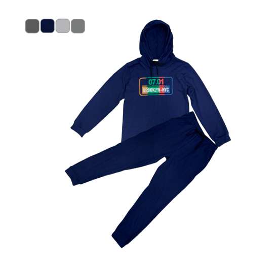 CONJUNTO 2/12 M/LARGA P/NIÑO CAPUCHA