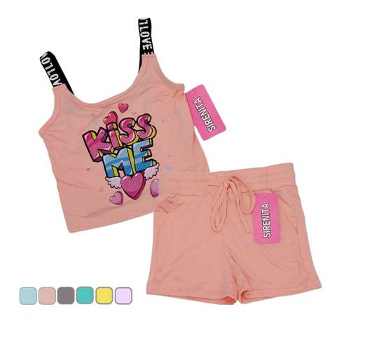 CONJUNTO SHORT 2/8 PARA NIÑA