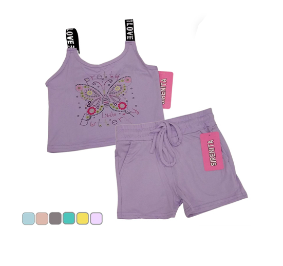 CONJUNTO SHORT 2/8 PARA NIÑA
