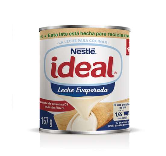 IDEAL LECHE EVAPORADA ENTERA LATA 167G