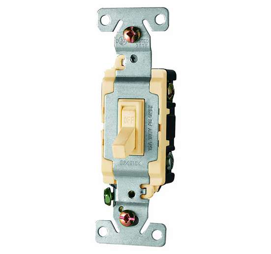INTERRUPTOR SENCILLO DE 3 VÍAS 2 POLOS 15A 120-277VOLT. 60HZ. INCLUYE TORNILLOS.