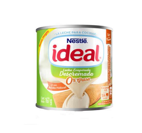 LECHE IDEAL EVAPORADA 0 GRASA 167 G