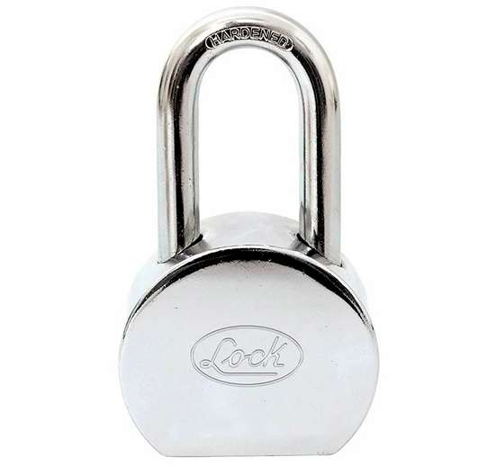 CANDADO DE ACERO LARGO REDONDO LLAVE ESTÁNDAR 65MM LOCK