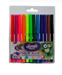 Caja De 12 Marcadores De Agua Para Colorear, Marca Ofimak