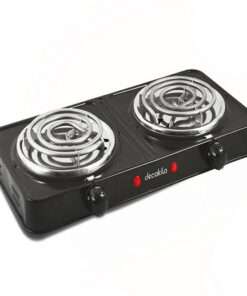 ESTUFA ELÉCTRICA PORTÁTIL DE DOS QUEMADORES, 1000W, 110V 50/60HZ, 430*240*75MM