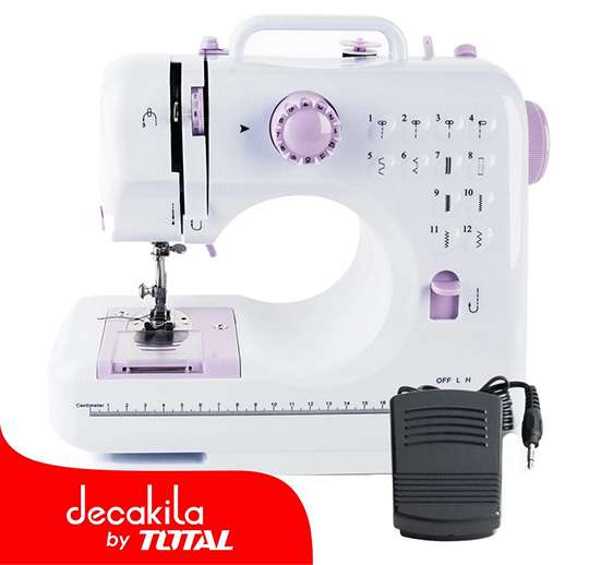 MÁQUINA DE COSER 12 PATRONES PUNTADAS INTEGRADAS. USA 4 BATERÍAS AA.